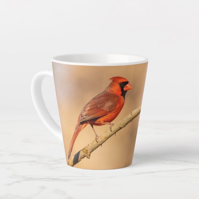 Northern Cardinal  Latte Mug (Left Angle)