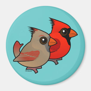 Northern Cardinal Pair Magnet
