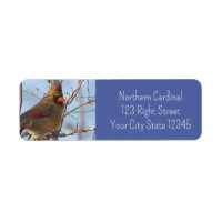 Northern Cardinal Photo Label