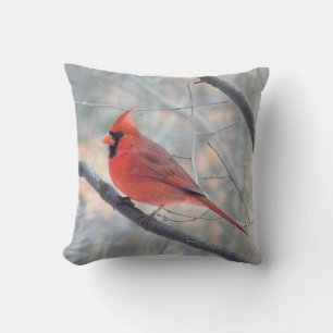 Northern Cardinal Profile Throw Pillow