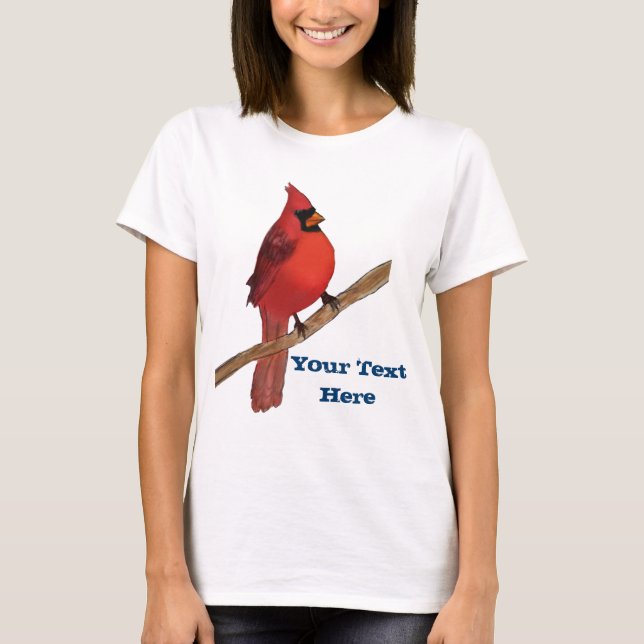 Northern Cardinal Red Bird T-Shirt (Front)