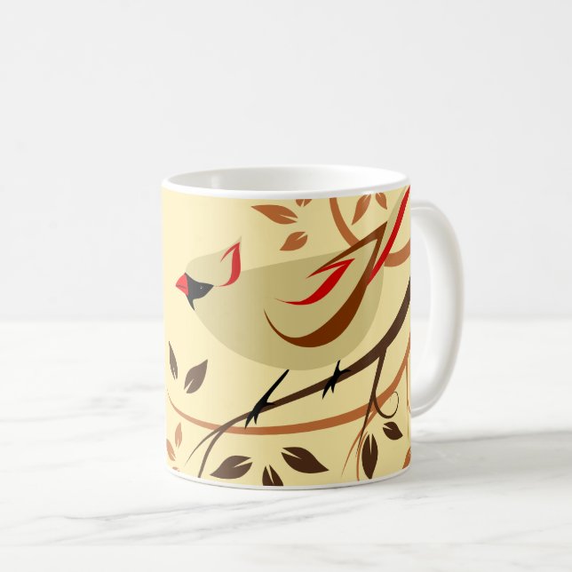 Northern Cardinal Songbird Coffee Mug (Front Right)