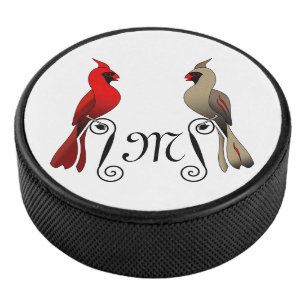 Northern Cardinal SongBird Hockey Puck
