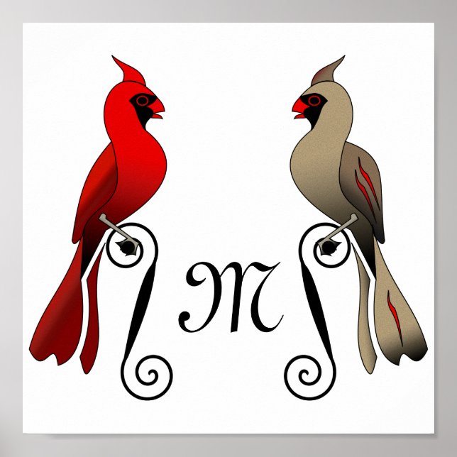 Northern Cardinal SongBird Poster (Front)