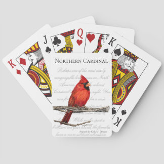 Northern Cardinal Word Art Bird Playing Cards