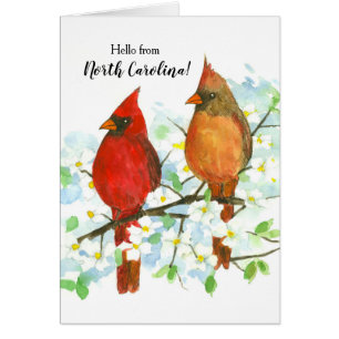 Northern Cardinals Hello From North Carolina Blank