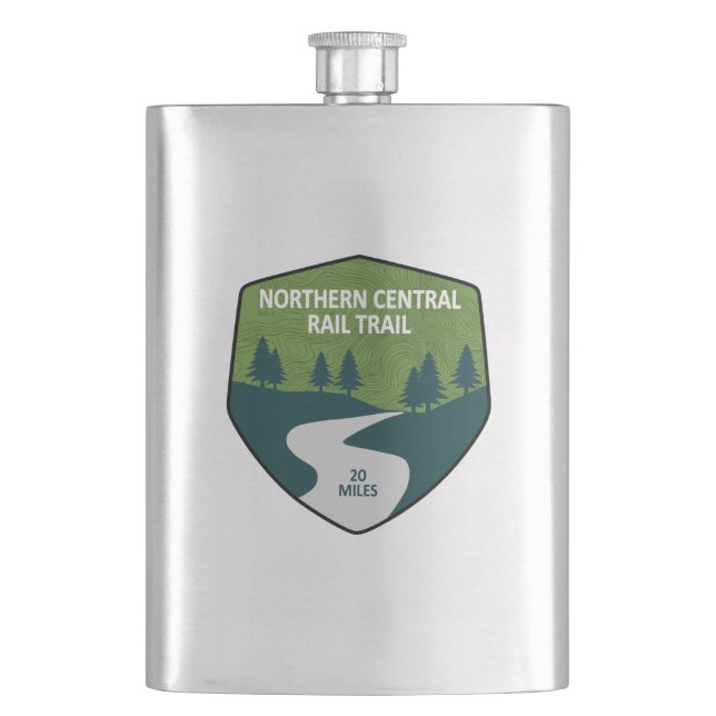 Northern Central Rail Trail Hip Flask (Front)