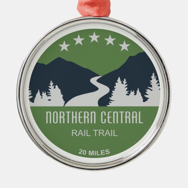 Northern Central Rail Trail Metal Tree Decoration (Front)