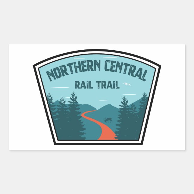 Northern Central Rail Trail Rectangular Sticker (Front)
