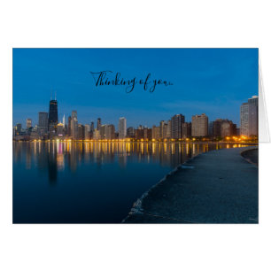 Northern Chicago Cityscape Thinking Of You Card