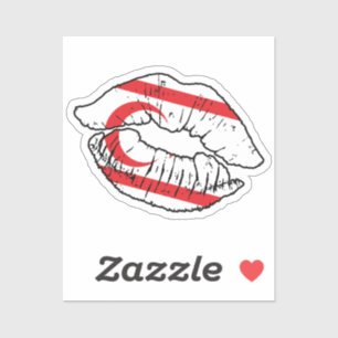 Northern Cyprus Cypriot Lipstick Love Flag