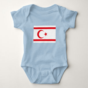 Northern Cyprus Flag Baby Bodysuit