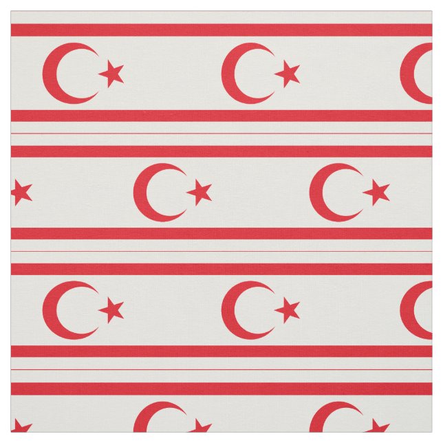 Northern Cyprus Flag Fabric (Swatch)