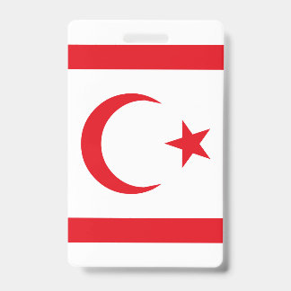 Northern Cyprus Flag ID Badge