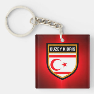 Northern Cyprus Flag Key Ring