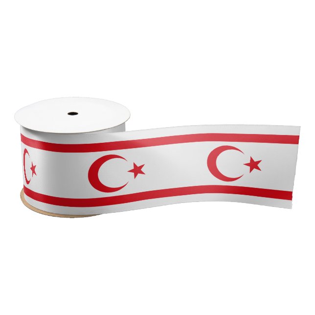 Northern Cyprus Flag Satin Ribbon (Spool)