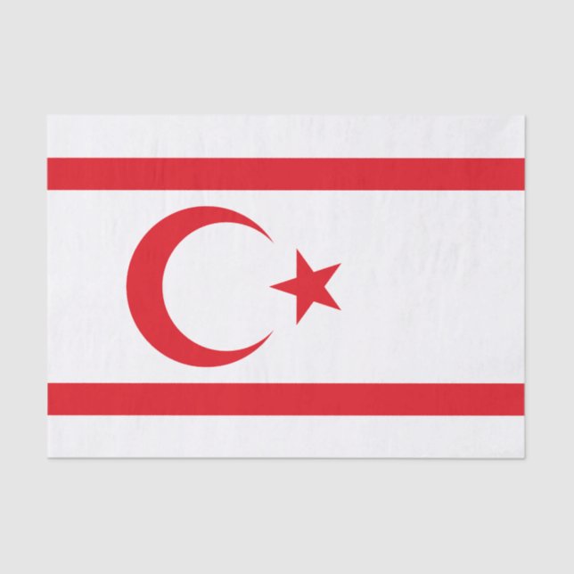 Northern Cyprus Flag Tissue Paper (Front)