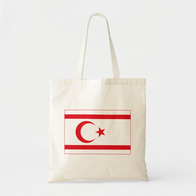 Northern Cyprus Flag Tote Bag (Front)