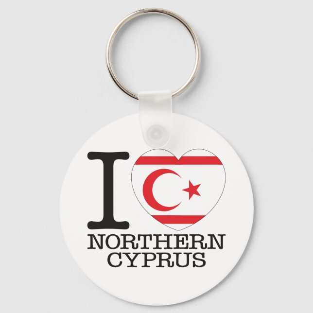 Northern Cyprus Love v2 Key Ring (Front)