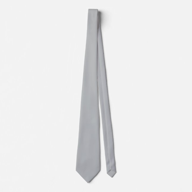 Northern Droplet Light Gray, Neutral Solid Color Tie (Front)