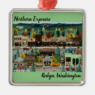 "Northern Exposure" ~ Roslyn, Washington Metal Tree Decoration