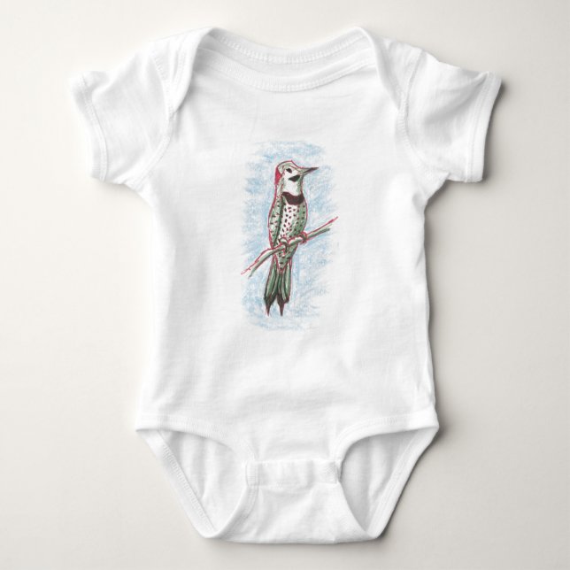 Northern Flicker Baby Bodysuit (Front)