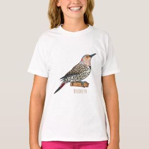 Northern flicker bird cartoon illustration  T-Shirt