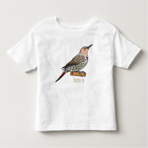 Northern flicker bird cartoon illustration  toddler T-Shirt