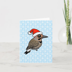 Northern Flicker Santa Claus (yellow shafted) Holiday Card
