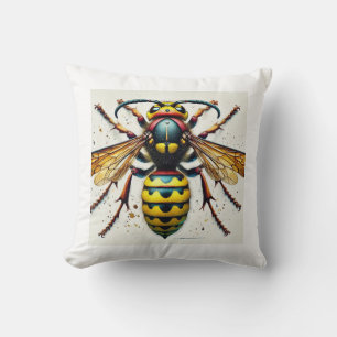 Northern giant hornet 230824IREF238 - Watercolor Cushion