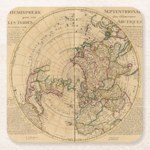 Northern Hemisphere 5 Square Paper Coaster