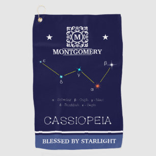 Northern Hemisphere Constellation Cassioipeia Golf Towel