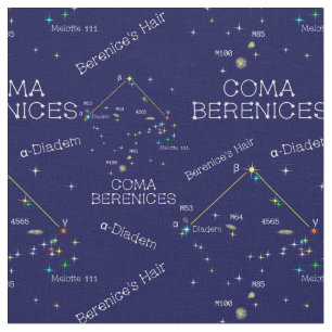 Northern Hemisphere Constellation Coma Berenices Fabric