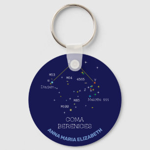 Northern Hemisphere Constellation Coma Berenices Key Ring