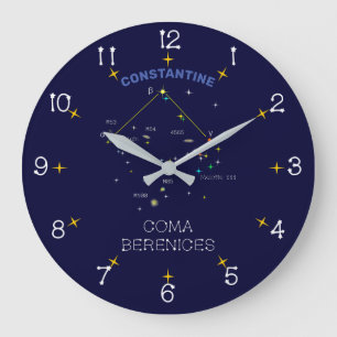 Northern Hemisphere Constellation Coma Berenices Large Clock
