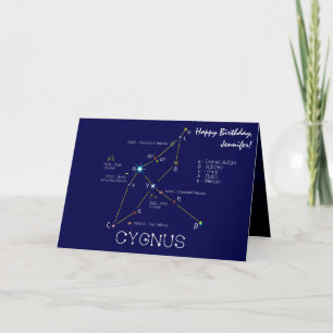 Northern Hemisphere Constellation Cygnus Card