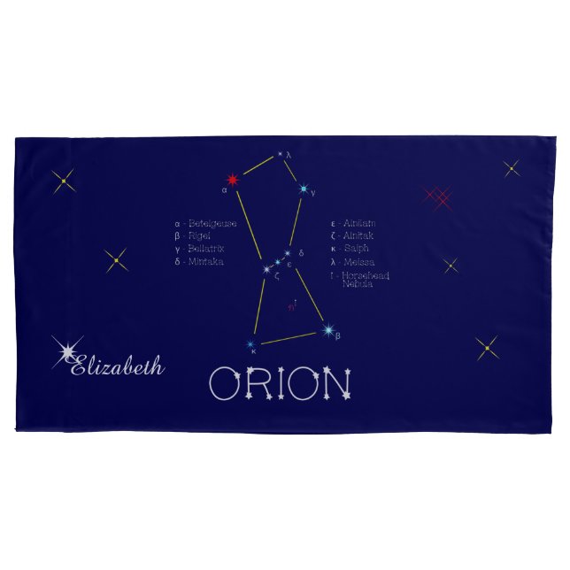 Northern Hemisphere Constellation Orion Pillowcase (Front)