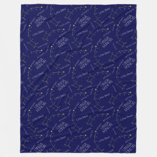 Northern Hemisphere Constellation Ursa Minor Fleece Blanket