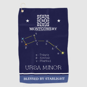 Northern Hemisphere Constellation Ursa Minor Golf Towel