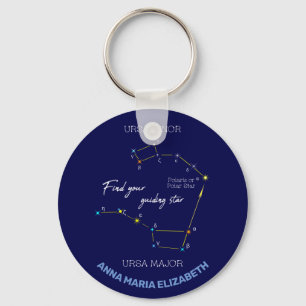 Northern Hemisphere Finding Polaris Star Key Ring