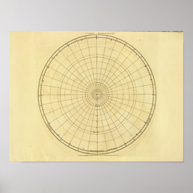 Northern Hemisphere Outline Poster (Front)