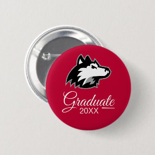 Northern Illinois Huskies Graduation 6 Cm Round Badge