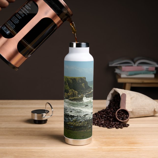 Northern Ireland coastline water bottle (Coffee)