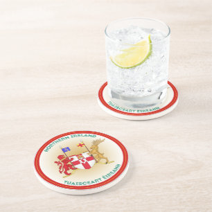 Northern Ireland Coat of Arms Circle Shape Coaster