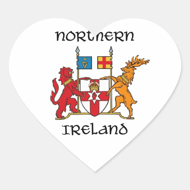 Northern Ireland - coat of arms/symbol/emblem Heart Sticker (Front)