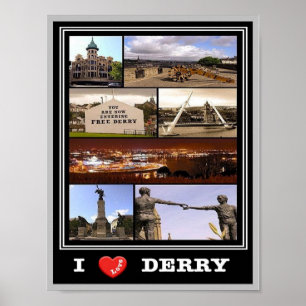 Northern Ireland - Derry - I Love - Poster