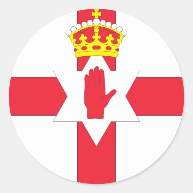 Northern Ireland Flag Classic Round Sticker (Front)