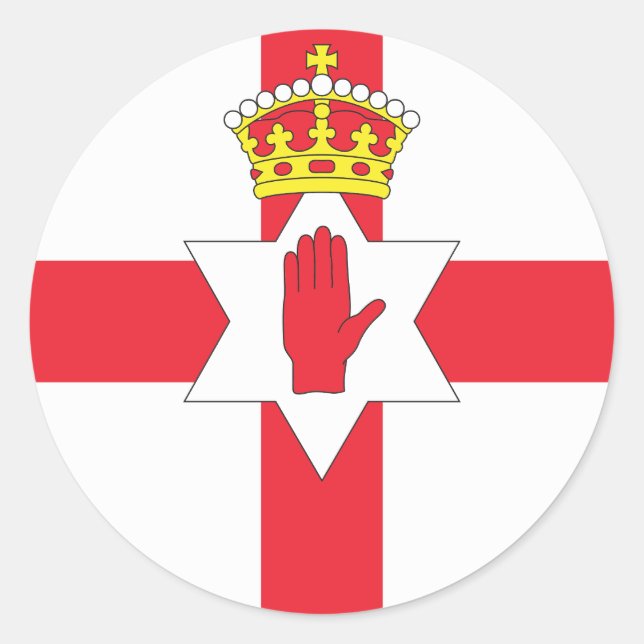 Northern Ireland Flag Classic Round Sticker (Front)