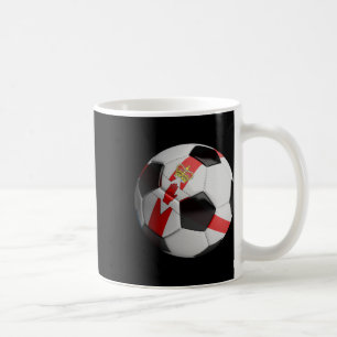 Northern Ireland Flag Footbyll Soccer Byll Coffee Mug