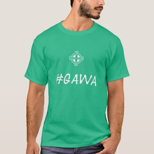 Northern Ireland - Green And White Army T-Shirt (Front)